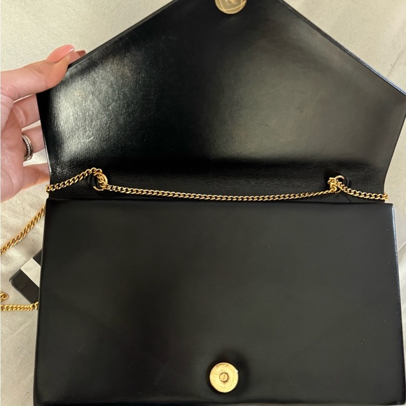 Authentic Dior Black Bag with Gold Chain Accent - Picture 3 of 11